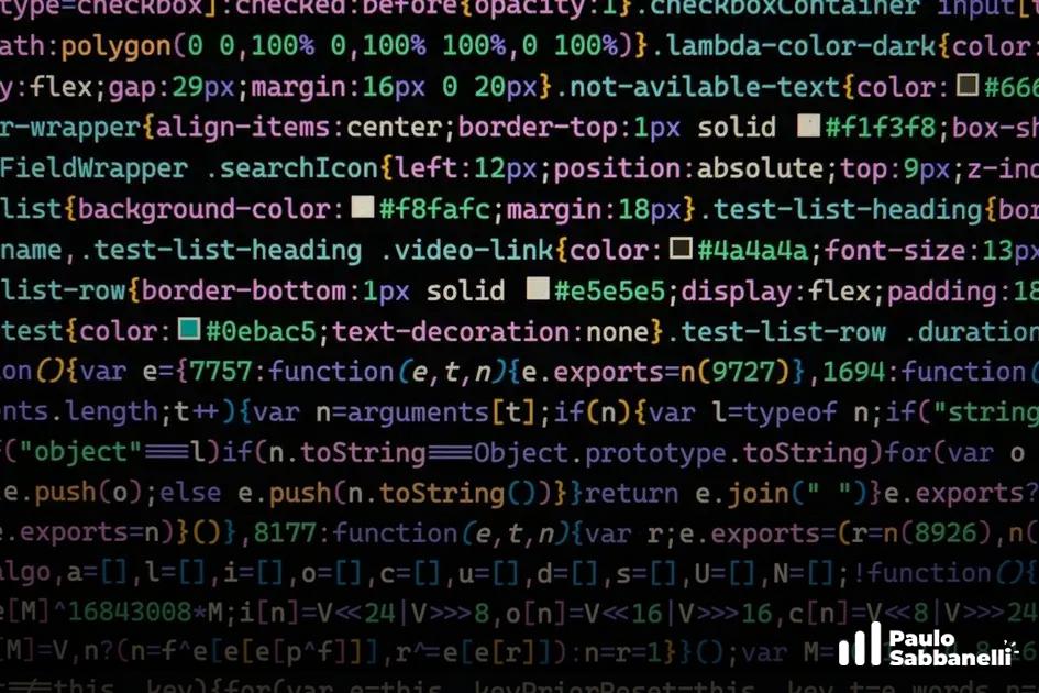 Código CSS minificado com estilos de caixas de seleção em editor de tela escura