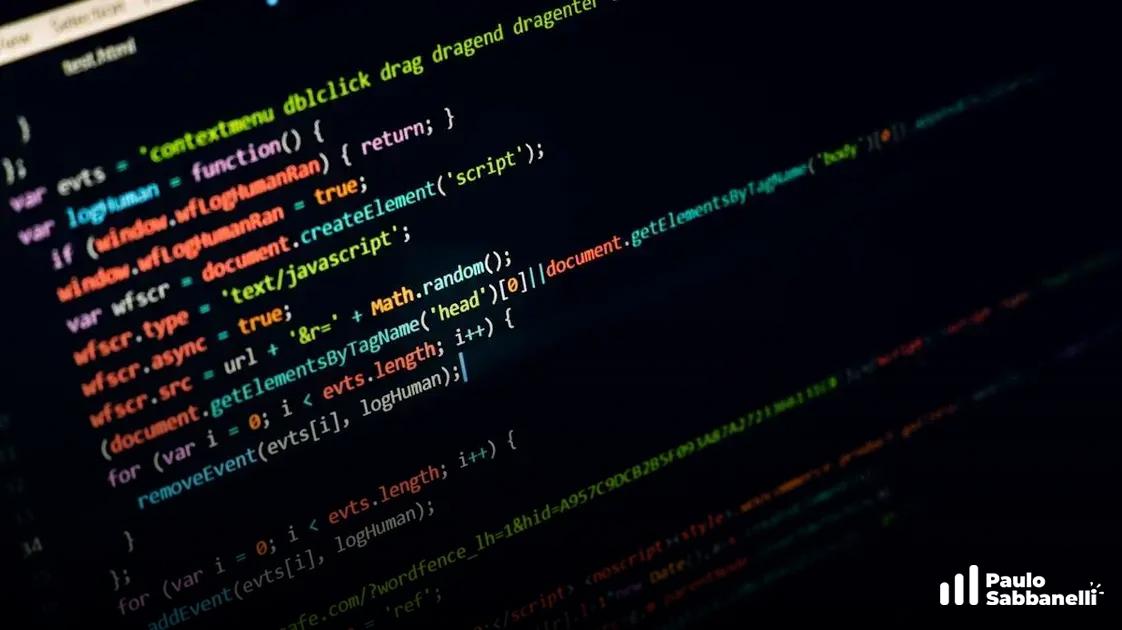 Código colorido em perspectiva com eventos de clique duplo e criação dinâmica de script